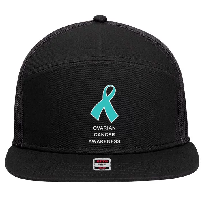 Ovarian Cancer For Women For Awareness Products 7 Panel Mesh Trucker Snapback Hat