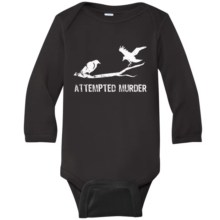 Ornithology Crows Grunge literary readers Baby Long Sleeve Bodysuit