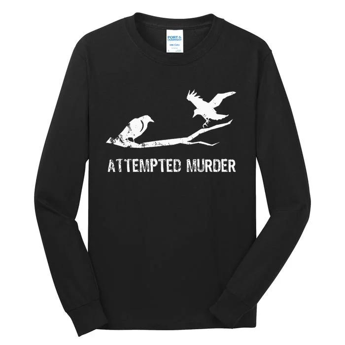 Ornithology Crows Grunge literary readers Tall Long Sleeve T-Shirt