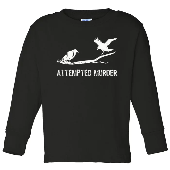 Ornithology Crows Grunge literary readers Toddler Long Sleeve Shirt