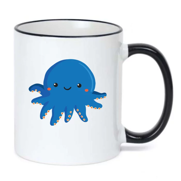 Octopus Cute Girl And Boy Octopus Black Color Changing Mug