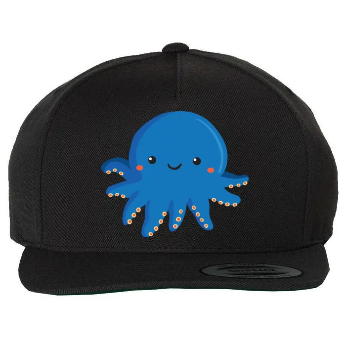 Octopus Cute Girl And Boy Octopus Wool Snapback Cap