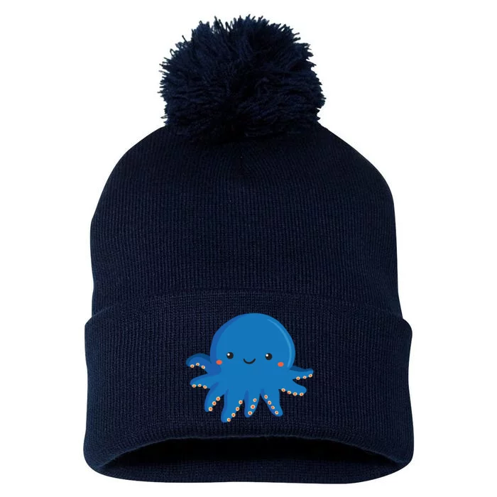 Octopus Cute Girl And Boy Octopus Pom Pom 12in Knit Beanie