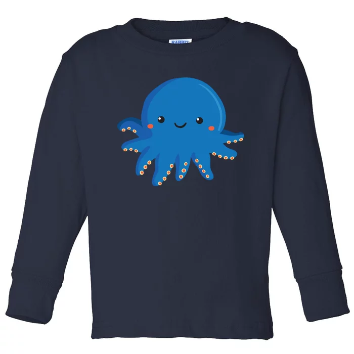 Octopus Cute Girl And Boy Octopus Toddler Long Sleeve Shirt