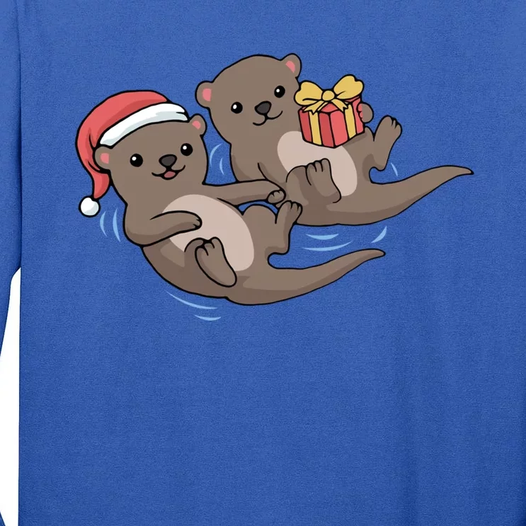 Otter Christmas Great Gift Tall Long Sleeve T-Shirt