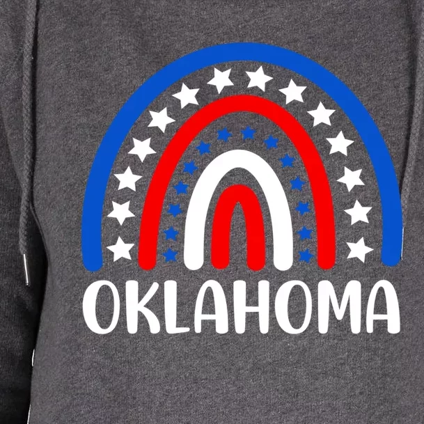 Oklahoma Cute Gift I Love Oklahoma Usa Gift Womens Funnel Neck Pullover Hood