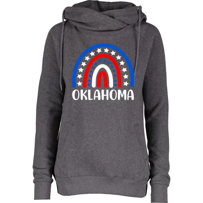 Oklahoma Cute Gift I Love Oklahoma Usa Gift Womens Funnel Neck Pullover Hood