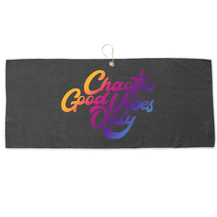 Outsidexbox Chaotic Good Vibes Only Large Microfiber Waffle Golf Towel