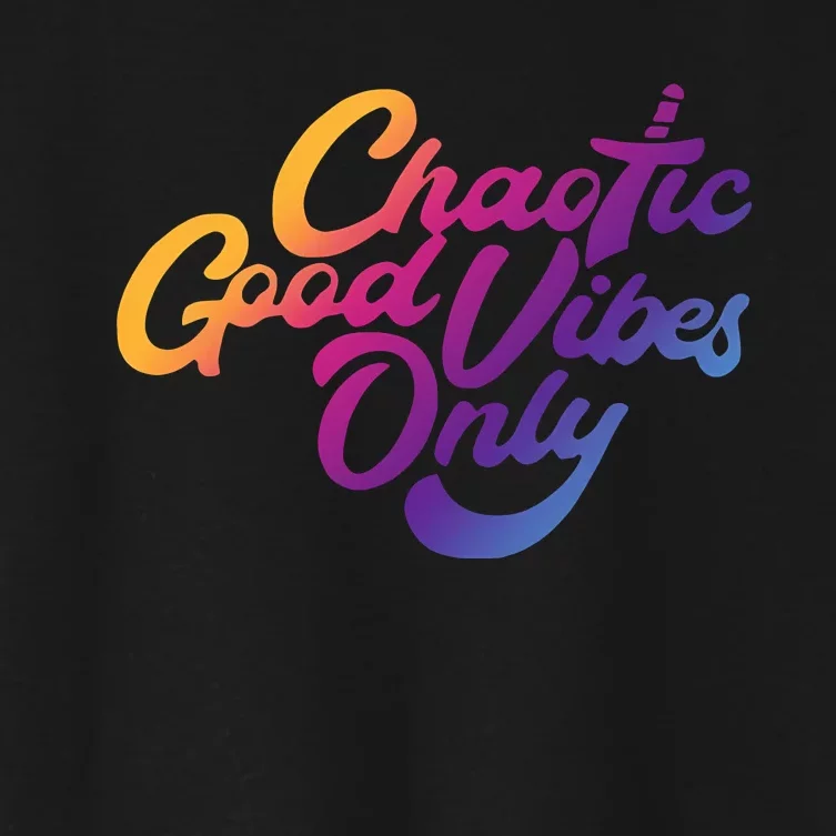 Outsidexbox Chaotic Good Vibes Only Women's Crop Top Tee