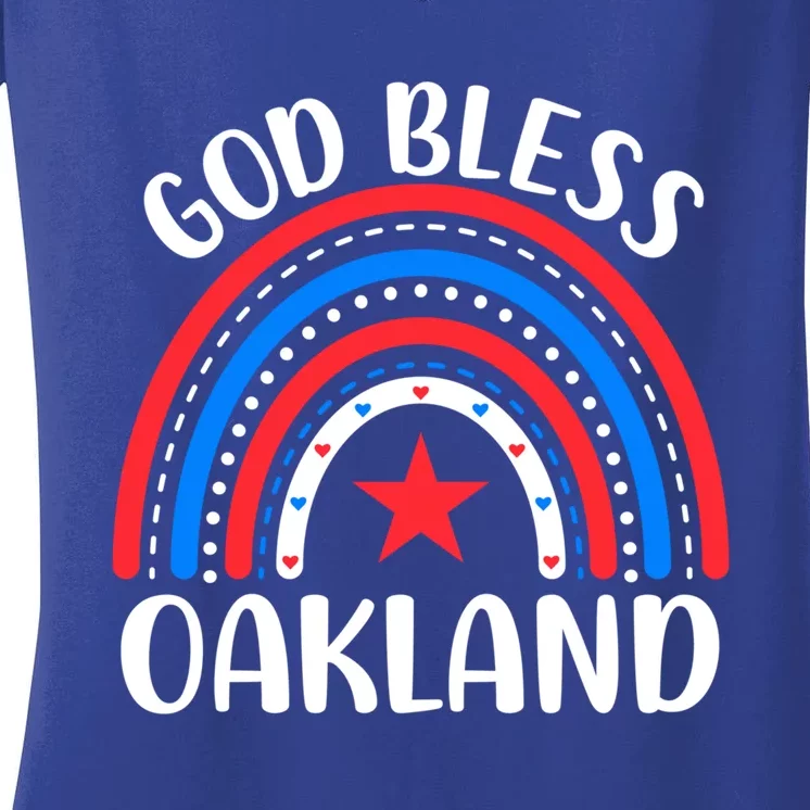 Oakland California Gift I Love Oakland Usa Great Gift Women's V-Neck T-Shirt