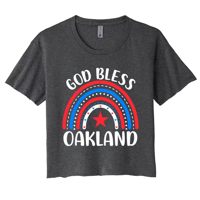 Oakland California Gift I Love Oakland Usa Great Gift Women's Crop Top Tee