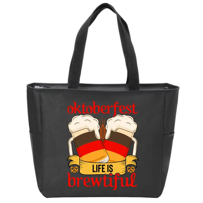 Oktoberfest Celebration Graphic Zip Tote Bag