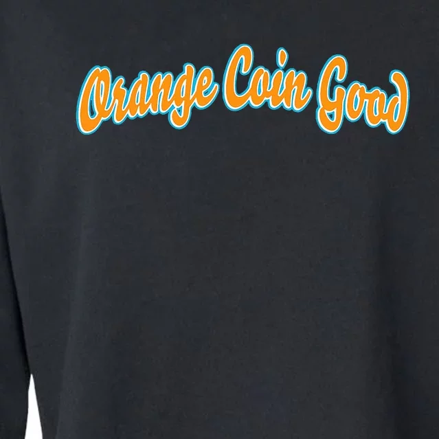 Orange Coin Good Cropped Pullover Crew