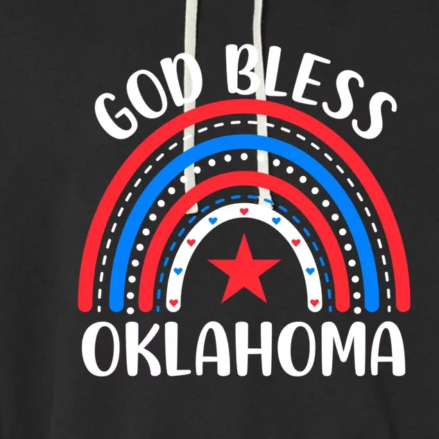 Oklahoma Cool Gift I Love Oklahoma Usa Gift Garment-Dyed Fleece Hoodie