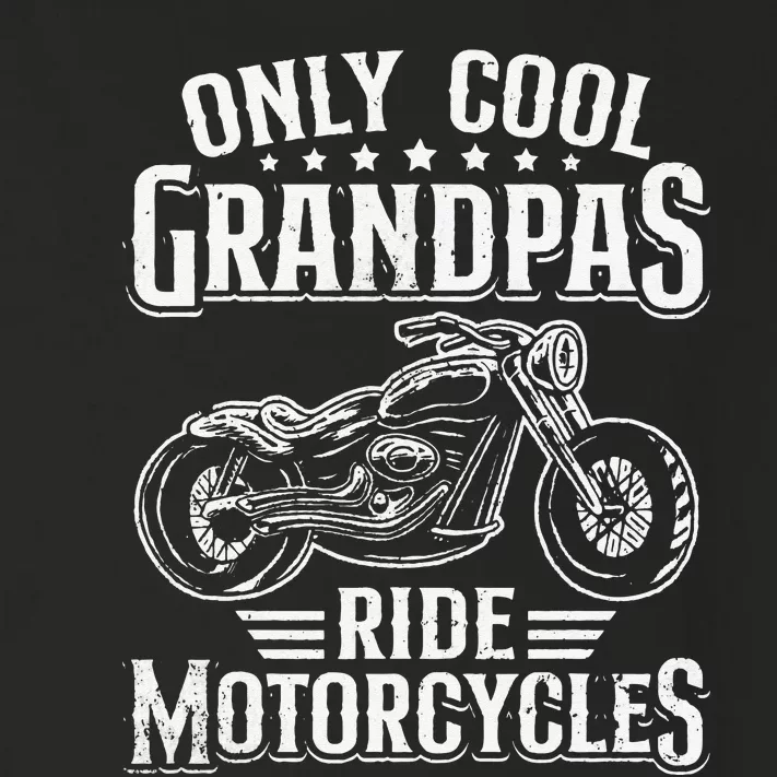 Only Cool Grandpa Ride Motorcycles Novelty Rider Grandpa Toddler Long Sleeve Shirt