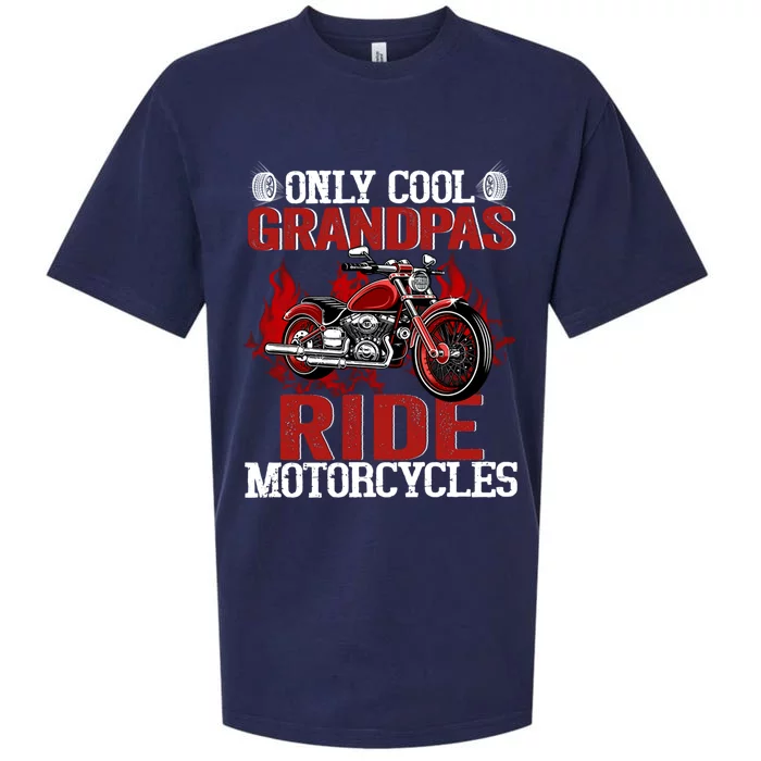 Only Cool Grandpas Ride Motorcycles Gift Sueded Cloud Jersey T-Shirt