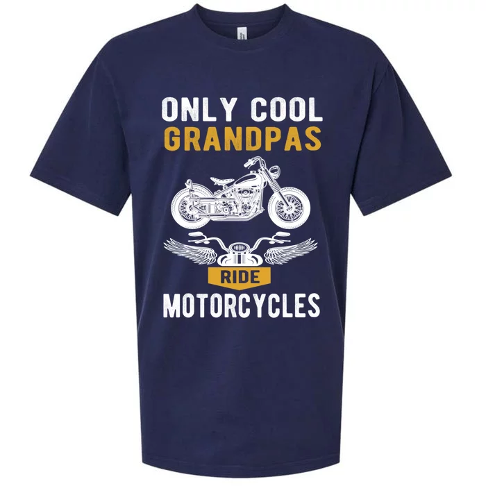 Only Cool Grandpas Ride Motorcycles A Biker And Grandpa Cute Gift Sueded Cloud Jersey T-Shirt