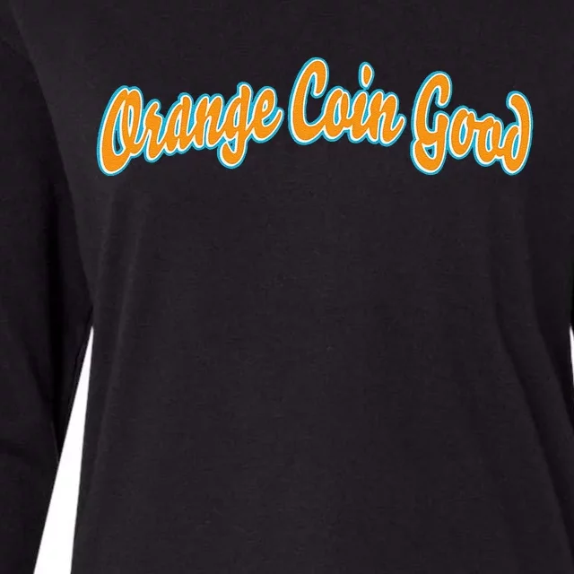 Orange Coin Good Womens Cotton Relaxed Long Sleeve T-Shirt