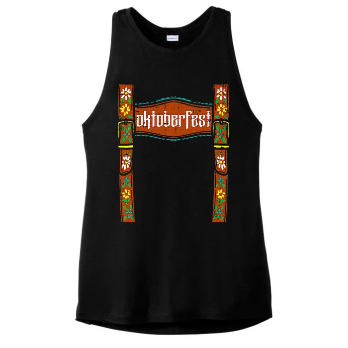 oktoberfest cute german bavarian Ladies Tri-Blend Wicking Tank