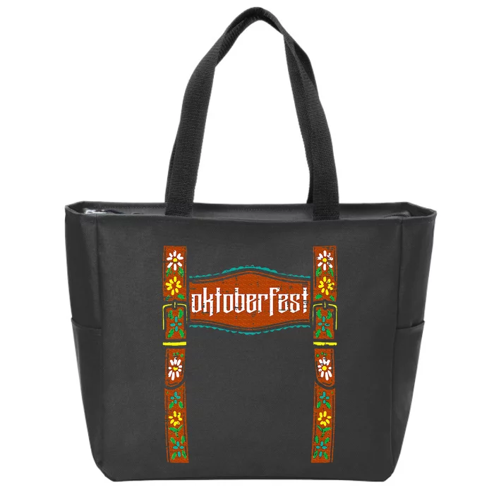 oktoberfest cute german bavarian Zip Tote Bag