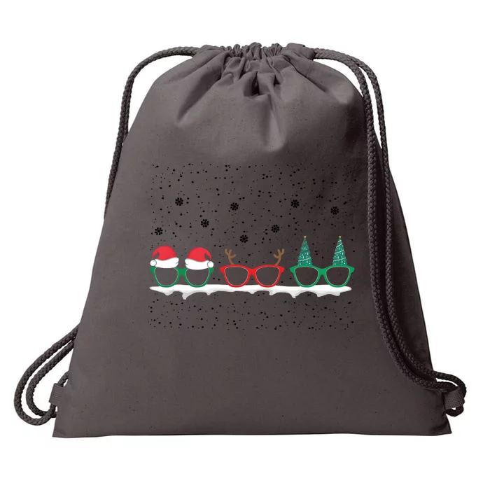 Optometrist Christmas Holiday Season Matching Team Drawstring Bag