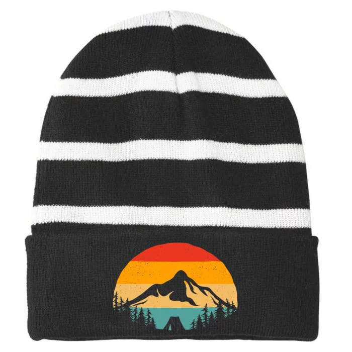 Outdoor Camping Hiking Backpacking Camping Striped Beanie with Solid Band