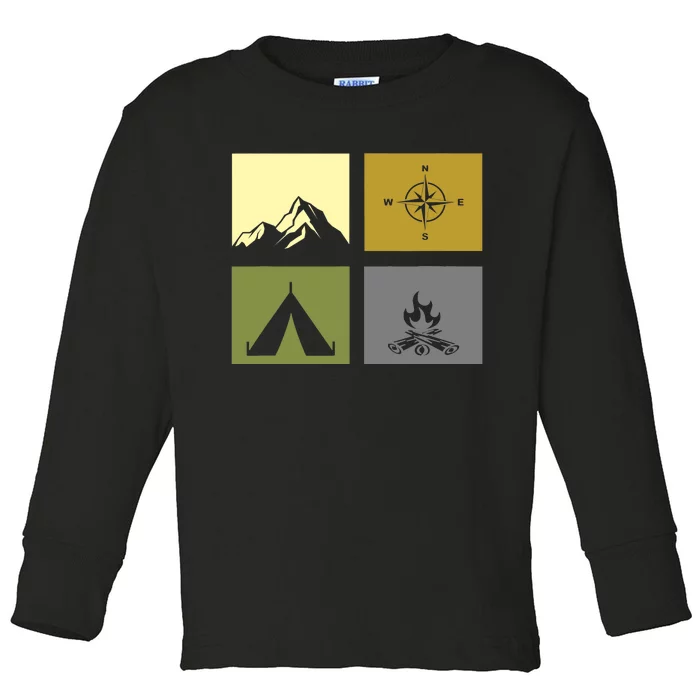 Outdoor Camping Hiking Backpacking Camping Toddler Long Sleeve Shirt