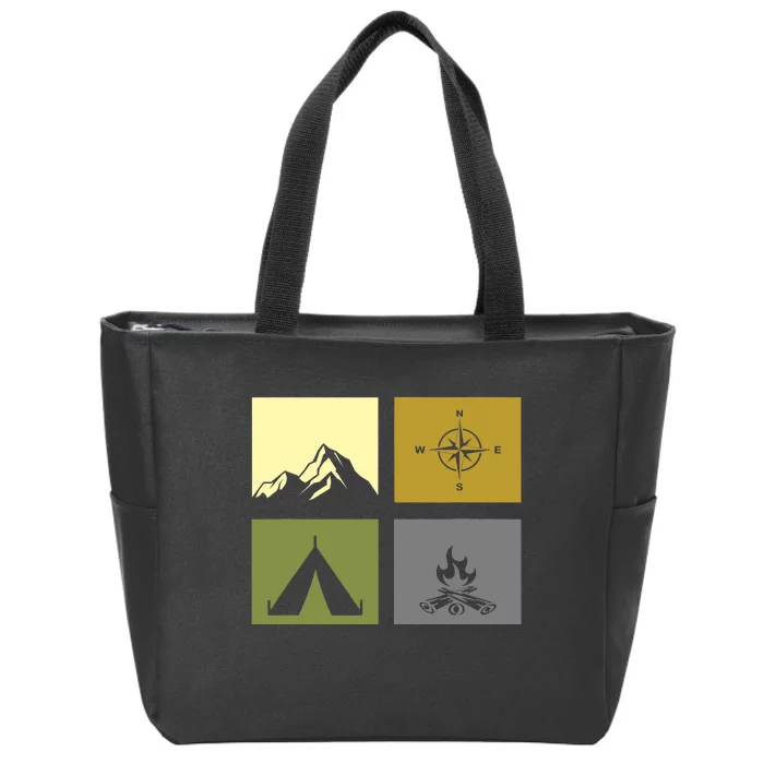 Outdoor Camping Hiking Backpacking Camping Zip Tote Bag