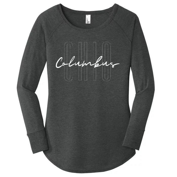 Ohio Columbus Home State Travel Oh Women's Perfect Tri Tunic Long Sleeve Shirt