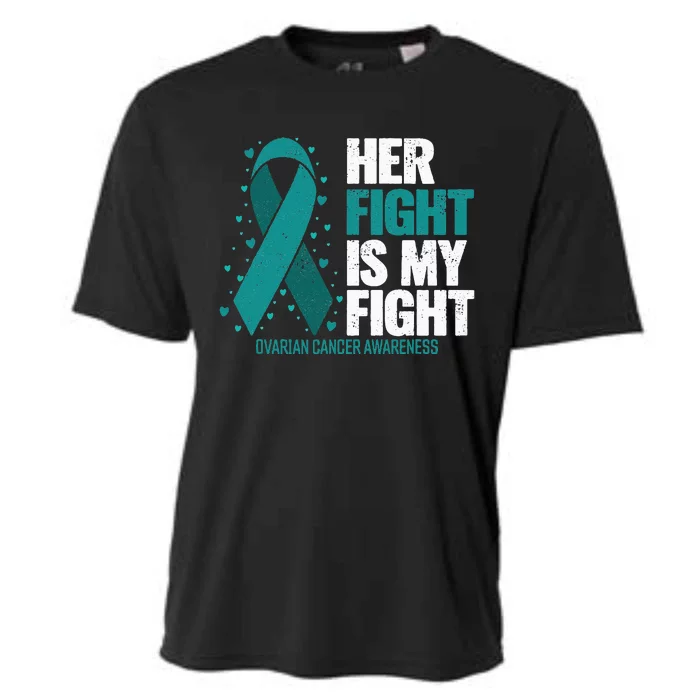 Ovarian Cancer Her Fight My Fight Ovarian Cancer Awareness Cooling Performance Crew T-Shirt