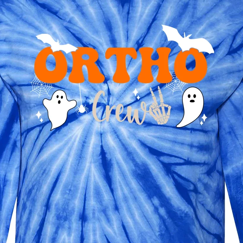 Ortho Crew Halloween Skeleton Orthopedic Assistant Nurse Gift Tie-Dye Long Sleeve Shirt