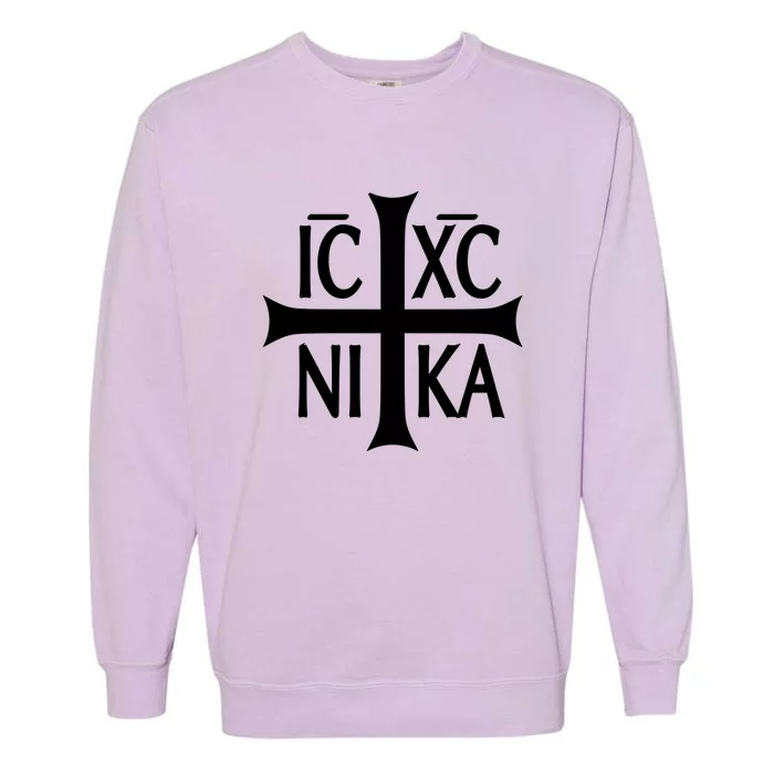 Orthodox Cross ICXC Garment-Dyed Sweatshirt