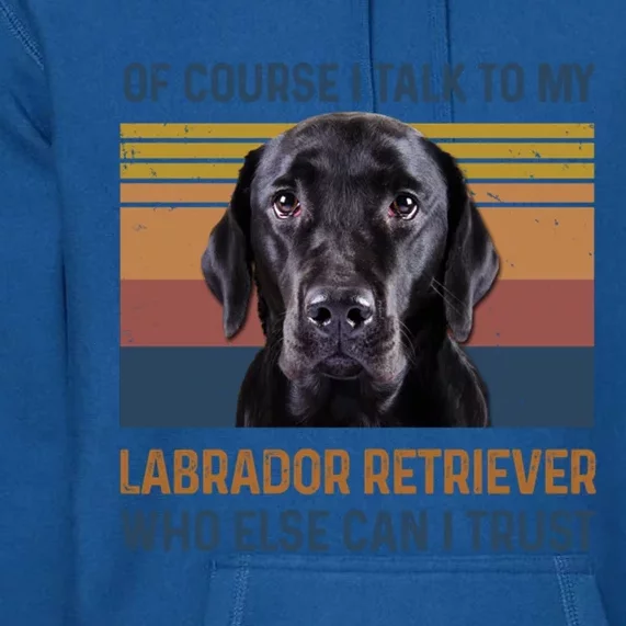 Of Course I Talk To My Labrador Retriever Gift Premium Hoodie