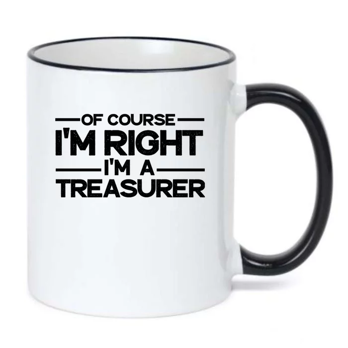 Of Course IM Right IM A Treasurer Funny Black Color Changing Mug