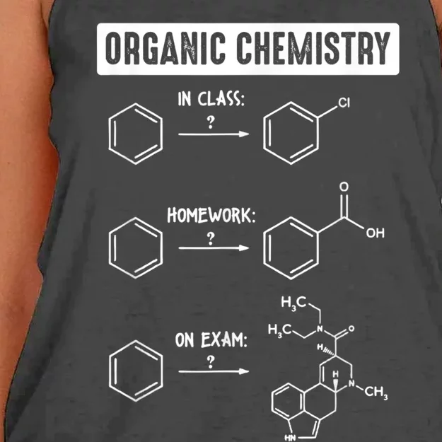 Organic Chemistry In Class Homework On Exam Women's Knotted Racerback Tank