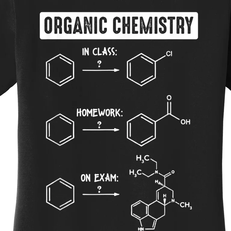 Organic Chemistry In Class Homework On Exam Women's T-Shirt