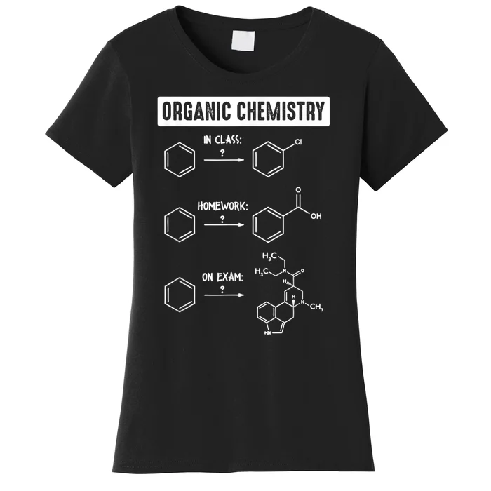 Organic Chemistry In Class Homework On Exam Women's T-Shirt