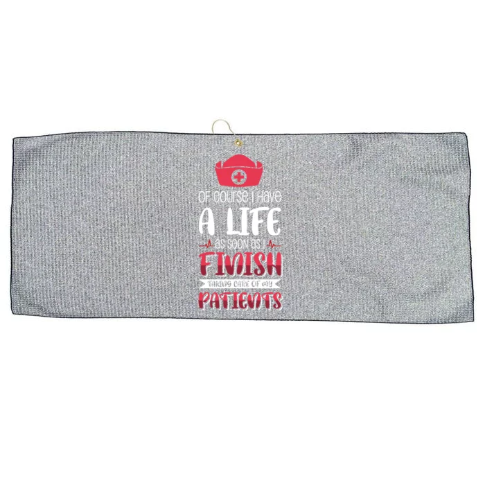 Of Course I Have A Life Meaningful Gift Large Microfiber Waffle Golf Towel