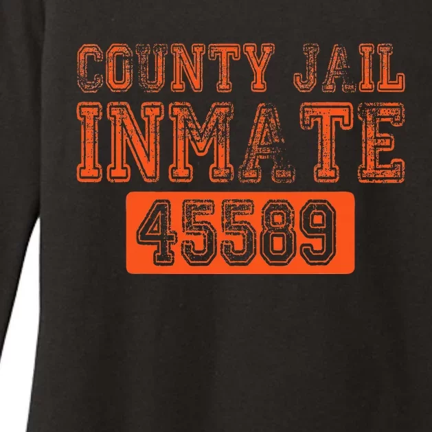 Orange County Jail Inmate Prisoner Costume Party Womens CVC Long Sleeve Shirt