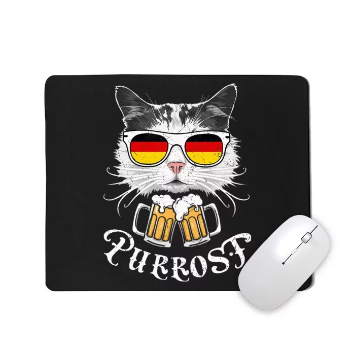 Oktoberfest Cat Kitty Bavarian Drinking Beer Purrost Mousepad