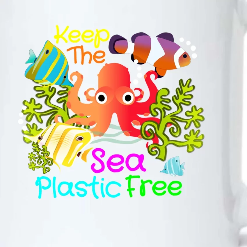 Ocean Conservation Keep The Sea Plastic Free Earth Day Gift Meaningful Gift Black Color Changing Mug