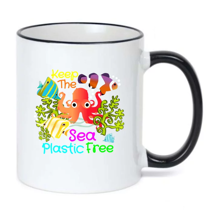 Ocean Conservation Keep The Sea Plastic Free Earth Day Gift Meaningful Gift Black Color Changing Mug