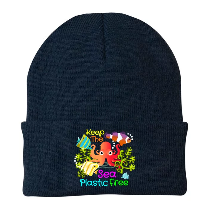 Ocean Conservation Keep The Sea Plastic Free Earth Day Gift Meaningful Gift Knit Cap Winter Beanie