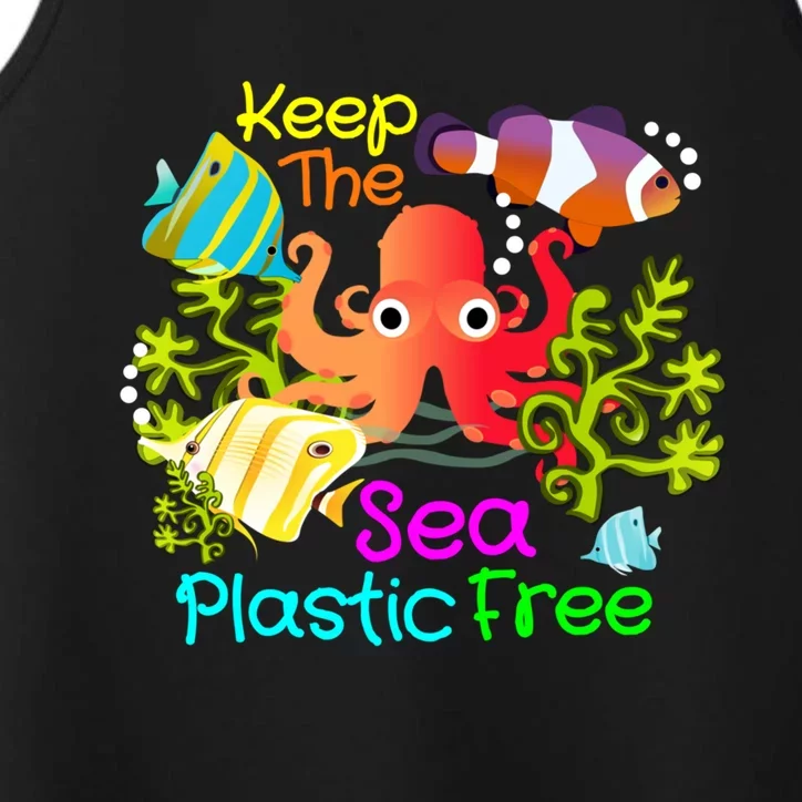 Ocean Conservation Keep The Sea Plastic Free Earth Day Gift Meaningful Gift Performance Tank