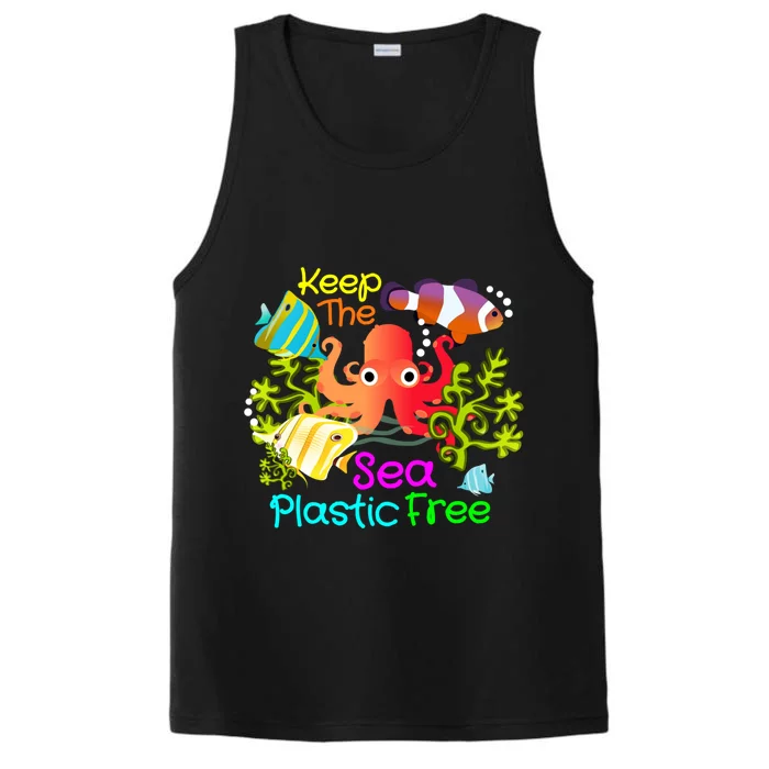 Ocean Conservation Keep The Sea Plastic Free Earth Day Gift Meaningful Gift Performance Tank