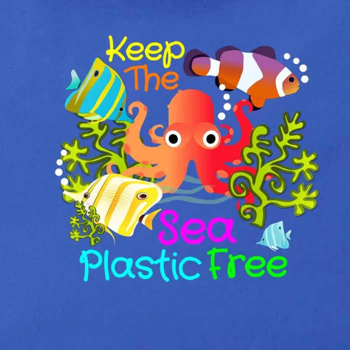 Ocean Conservation Keep The Sea Plastic Free Earth Day Gift Meaningful Gift Zip Tote Bag