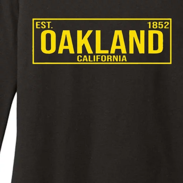 Oakland California License Plate Design Classic Womens CVC Long Sleeve Shirt