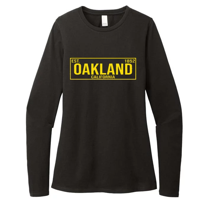 Oakland California License Plate Design Classic Womens CVC Long Sleeve Shirt