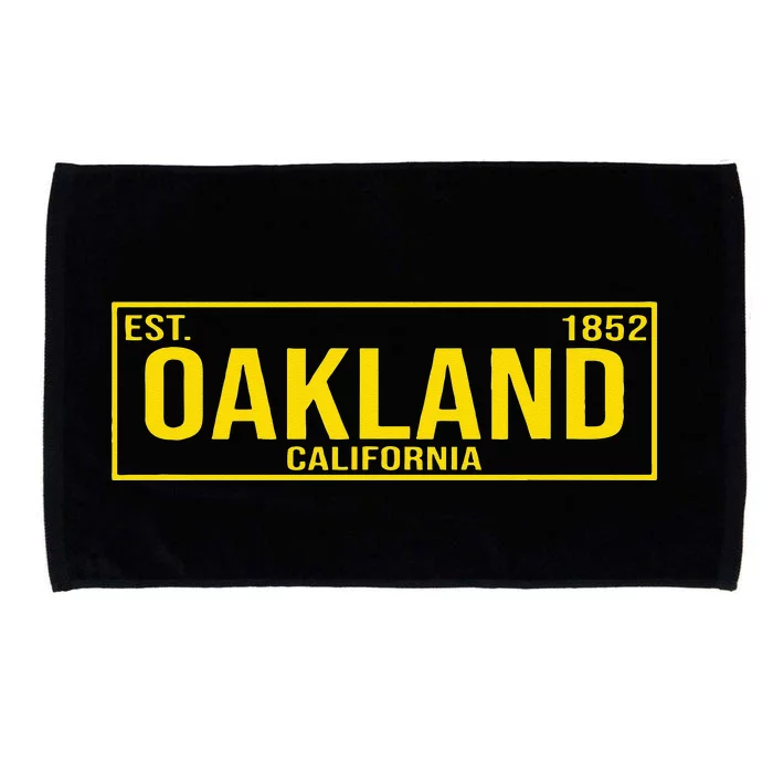 Oakland California License Plate Design Classic Microfiber Hand Towel