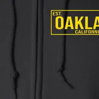 Oakland California License Plate Design Classic Full Zip Hoodie